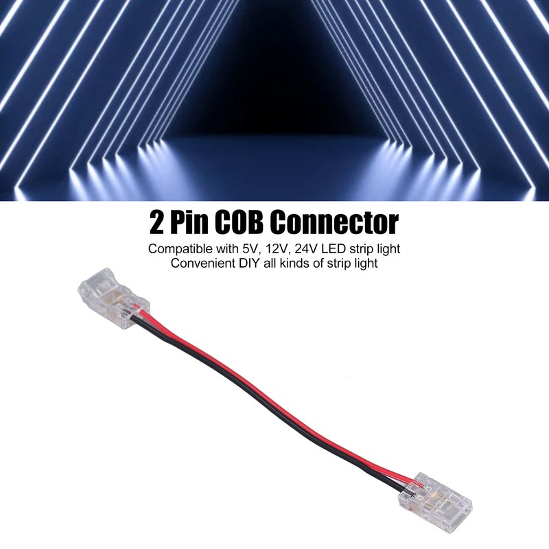 10pcs COB Strip Light Connector Professional Double Head 8mm 2