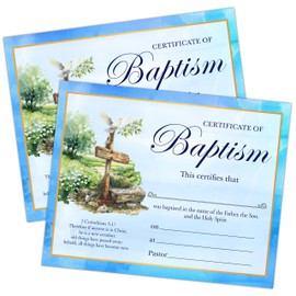 Baptism Certificates for Church, 25 Pcs Baby Baptismal Certificate, Baby Baptismal Award Christening Recognition Gifts, Baby Dedication Certificate Decorations Supplies -13