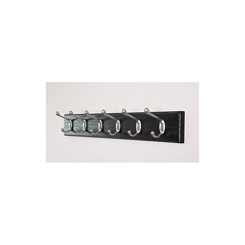 HIGH & MIGHTY 515757 Coat Rack 6 Hook Rail, Easy