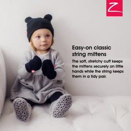 Zutano Unisex Baby Cozie Lined Mitten, Gray, One Size