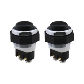 ECSiNG 2PCS Momentary Starter Switch ON-Off Push Button Switch 12V Rated Voltage 22mm Thread Width for Automotive Marine Agricultural Machinery Applications