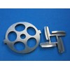 Complete size #5 meat grinder replacement set. Plates have TWO