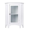 Elegant Home Fashions Madison Wooden Corner Floor Cabinet with Glass