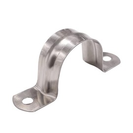 Yudesun Hose Clamp Tool - 5Pcs 80mm Saddle Clip Pipe Fastener Holder Metal Strap Clips Two Hole Tube Strap Pipe Tube Conduit Fixed Pipe Rack