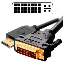 KALEA-INFORMATIQUE DVI Male (DVI-I DUAL LINK 24+5) auf HDMI Male (19 Punkte) Kabel. Länge des Kabels 1,8M.