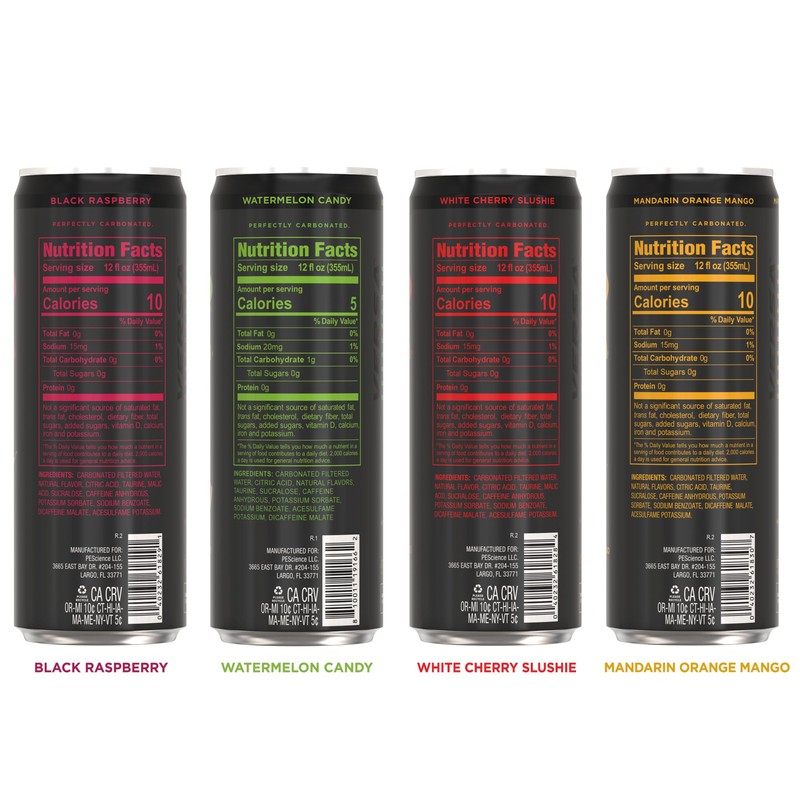 VERSA Energy by PEScience, Sugar Free Energy Drink, 125mg Caffeine,