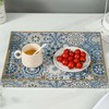 AGIOTA Boho Coffee Table Trays Serving Tray with Handles Large