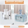 Transparent Wash Bag, Travel Cosmetic Bag, Dry Wet Separation Wash