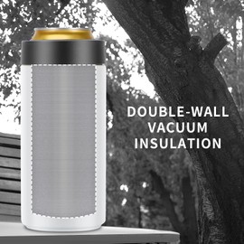 OJOJ Insulated 16 OZ Can Cooler Double Walled Stainless Steel Can Cooler