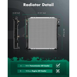 SCITOO 2310 Radiator Fit 1998-2001 for Ford for Explorer 2001 for Ford for Explorer Sport 2001-2005 for Ford for Explorer Sport Trac 1998-2011 for Ford for Ranger 1998-2008 for Mazda for B3000