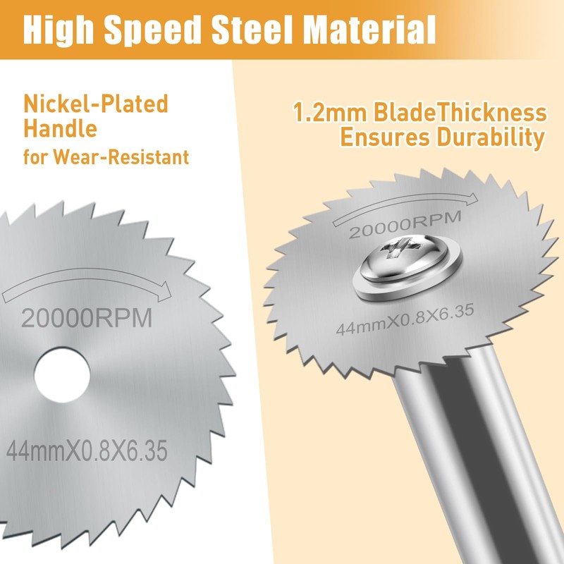 FOTYBEI 1/4" Hex Shank (60mm) Rotary Drill Saw Blade, HSS