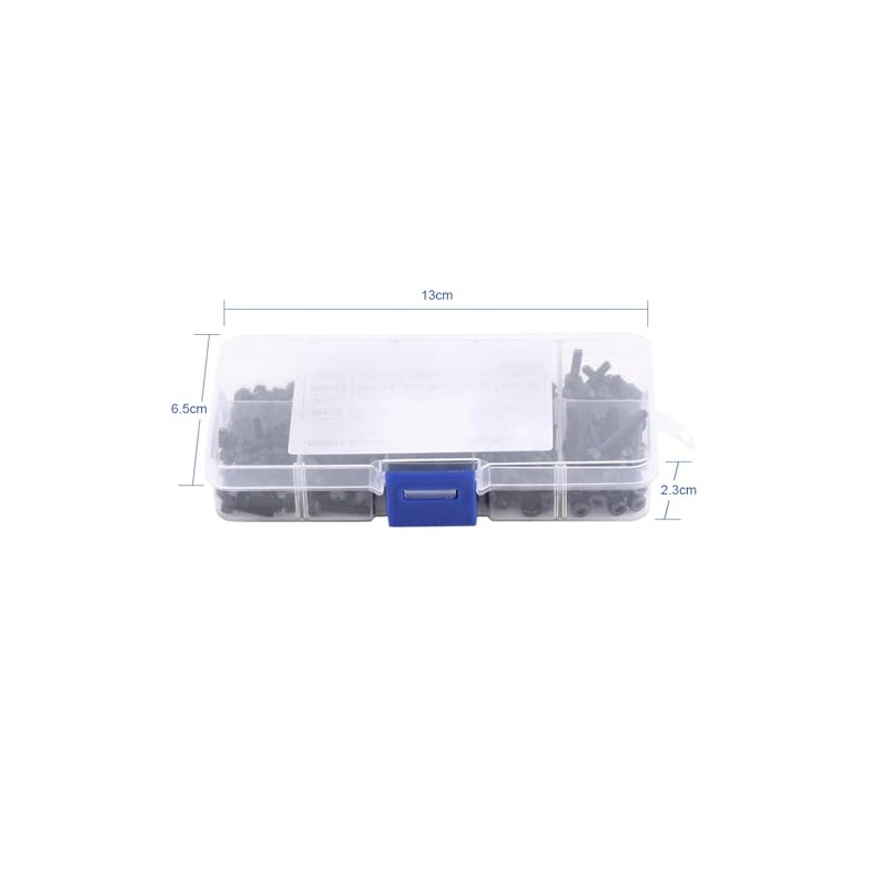 Tornillos M3 280PCS y Tuercas Hex de Acero de Aleaci?n