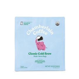 Chamberlain Coffee Elephant XL Cold Brew Bags - Premeasured, Ready to Brew - Contains 4 XL Cold Brew Bags, Makes 4 Cups of Coffee per bag
