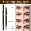 Eyebrow Pencil, Waterproof, 2-in-1 Dual-Ended Microblading Eyebrow Pencil, Microblading Eyebrow