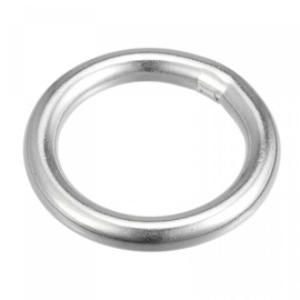 sourcing map 316 Stainless Steel Round Ring Welded O-Rings 45mm(1.77") ID 6mm Thick