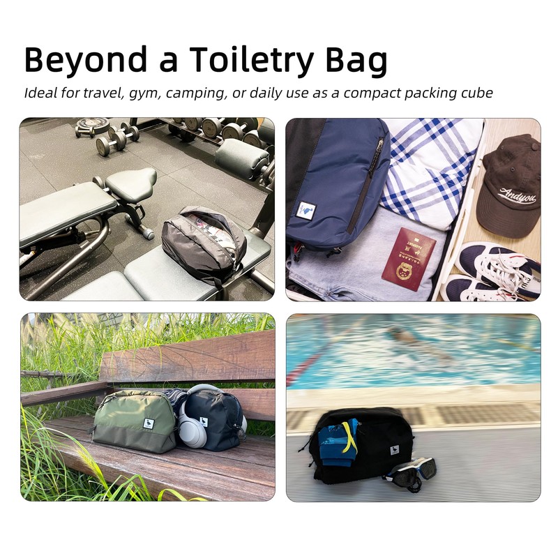 KalgoTeal Travel Toiletry Bag 8L, Large Packing Cube with Waterproof