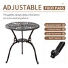 PATIO-IN Patio Bistro Set 3 Piece Cast Aluminum Bistro Set,
