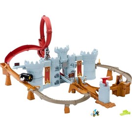 Hot Wheels Toy Car Track Set, Mario Kart Bowser’s Castle Playset & 1:64 Scale Die-Cast Kamek, Interactive Play, with Storage for 30+ Vehicles