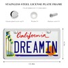 Gdnecad 2PCS License Plate Frames, 2 Holes Polish Mirror Car