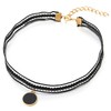 COOLSTEELANDBEYOND Gothic Victorian Black Tattoo Choker Women's Necklace with Dangling