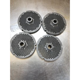 Hobart Meat Grinder Plate  w/ Hub fits Hobart Biro LEM Cabelas  #32 x 1/8"  LOT OF (4)