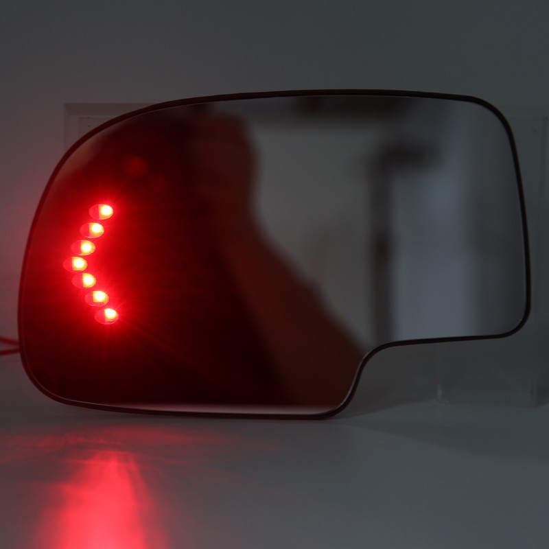 Side Heated Mirror Glass Rear View Mirror Glass with LED