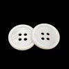 CANDEOLA 30-Pcs 3/8" Small White Mother of Pearl Shell Buttons
