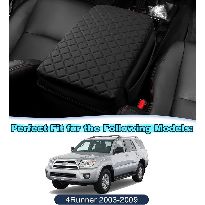 Armrest Cover for Toyota 4Runner Center Console Pad with Organizer