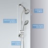 UCLIMAA High Pressure 48-Settings Shower Head with Handheld Shower,Drill-Free 3-Way