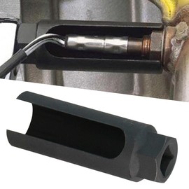 UHANBUT Car Oxygen Sensor Socket, 3/8 Inch Drive ×7/8 Inch (22mm), 6-Point O2 Sensor Adapter with Side Wire Cutout, Universal Vehicle O2 Sensor Removal & Installation Tool with 3/4" Opening (Large)