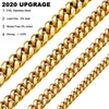 Gold Cuban Link Chain Necklace or Bracelet with Design Box