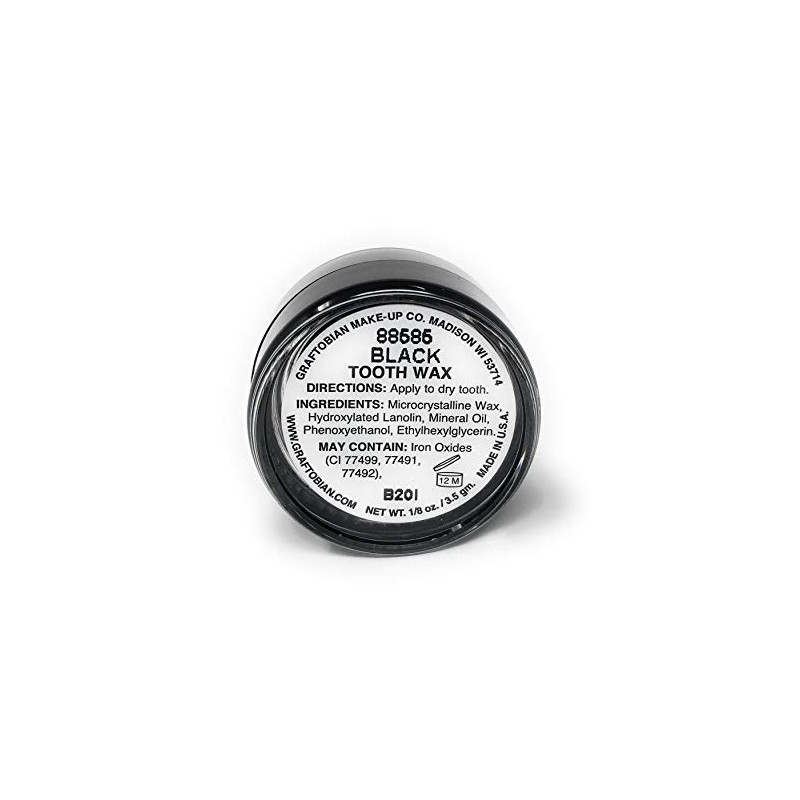 Graftobian Theatrical Tooth Wax - Black 1/8th Ounce (0.125 oz)