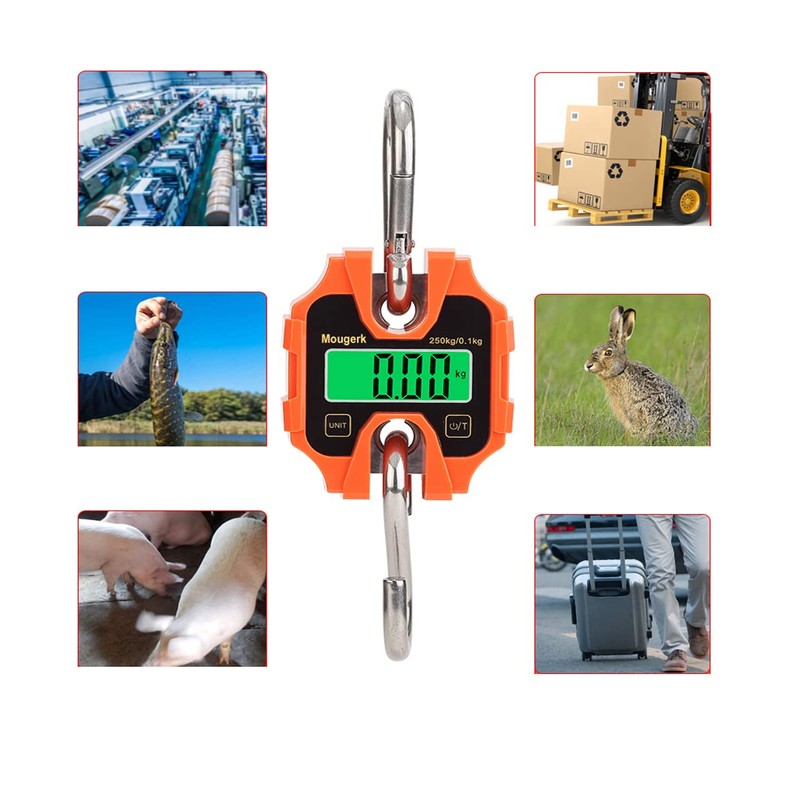 Mougerk Digital Hanging Scales Portable Heavy Duty Crane Scale 250