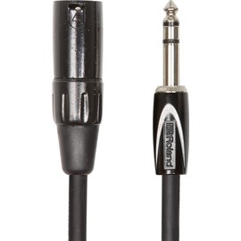 Roland Black Series Balanced Cable - 6.3mm TRS (Male) to XLR Male - 1m Length - RCC-3-TRXM