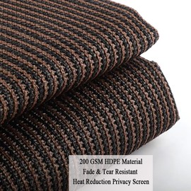 Vocray 90% Sun Shade Cloth with Grommets, 12X12 Ft Pergola Shade Cover Canopy, Breathable Sunshade for Patio, Outdoor Mesh Tarp Sun Screens for Garden, Backyard, Carport, Beach, Mocha