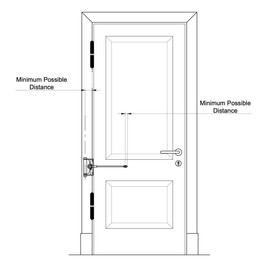 Gedotec Door Closer Inner Door Rod Door Closer with Spring Door Spring with Locking Force 40 kg Gate Closer Galvanised Steel 1 Piece Automatic Spring Closer for Garden Gates and Room Doors