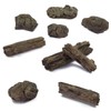 9pcs Artificial Tree Stump Fossil Stone Rock Mini Garden Figurines