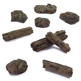 9pcs Artificial Tree Stump Fossil Stone Rock Mini Garden Figurines WZ01-9