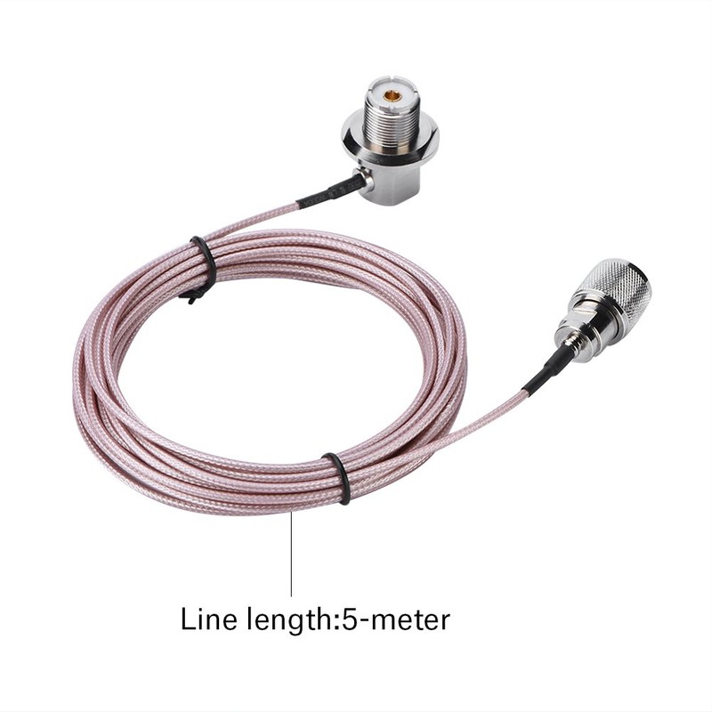Zerone 5M/16FT Antenna Extension Cable Coaxial Cable UHF PL-259 Male