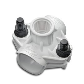 Dawn Industries 125C, 1-1/4" Saddle Tee x 1/2˝ FPT, KwikSeal Plastic Saddles Poly, Made in USA (1pc)