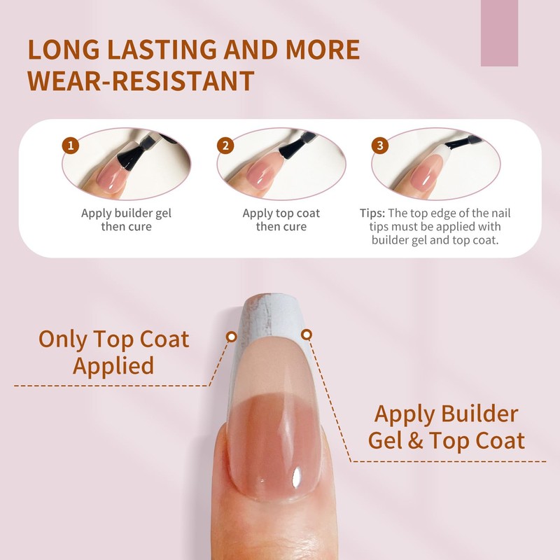 JODSONE 10 ml Builder Gel, Nail Glue for Shiny, Durable,