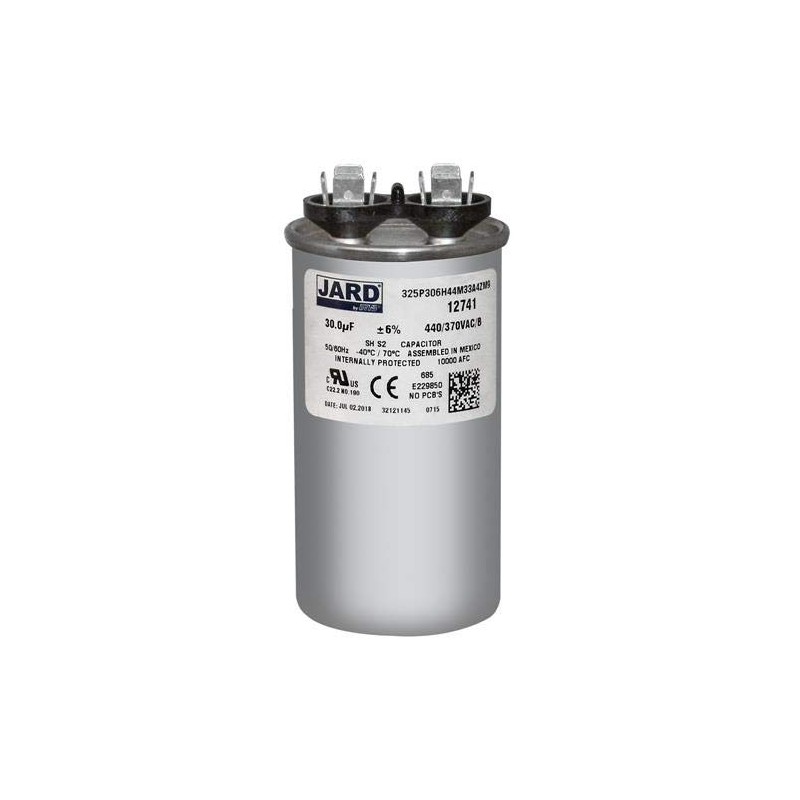 12741-30 uF MFD x 440 VAC Replaces GE/GENTEQ Round Capacitor