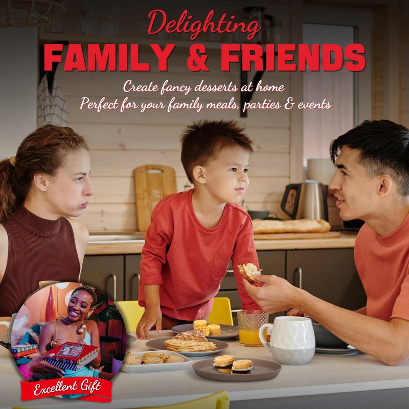 SugarWhisk Mini Waffle Maker Machine, Tiny Waffle Bites Iron for