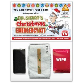 Christmas SHART Wet Fart Emergency Kit - Funny Xmas Gift Gag Party Favors, Stocking Stuffer, White Elephant, Secret Santa and More! (1)