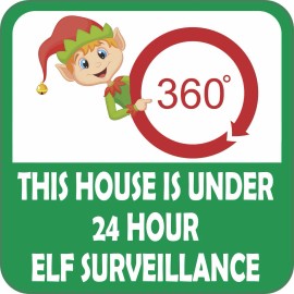 This House is Under Elf Surveillance Magnet Car Truck Vehicle Magnetic Sign