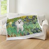 CafePress Irises/Poodle (W) Throw Blanket Super Soft Fleece Plush Throw