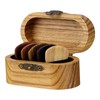 Bass Pick Holder,Wooden Oval Jewelry Organizer Box - 8cm Portable