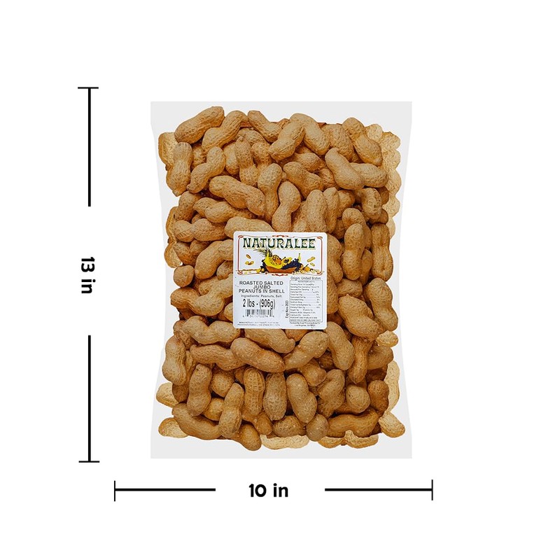 Naturalee Peanuts, In Shell 2 lbs - Roasted, Salted -