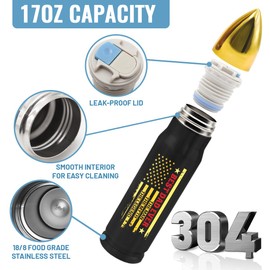 Goiicoln Gifts for Men Dad Husband, Best Dad Ever Gifts, Bullet Tumbler with Lid Stainless Steel, Dad Birthday Gift from Daughter Son Wife, Daddy to Be Gift, Boy Daddy Present, 17oz, Black