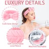 Fmeida Skincare Headband,Wrist Bands for Washing Face, Soft Fleece, Purple,